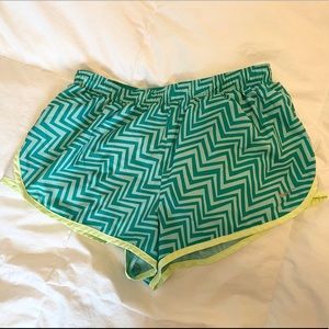 Nike dri-fit shorts blue geometric w piping S